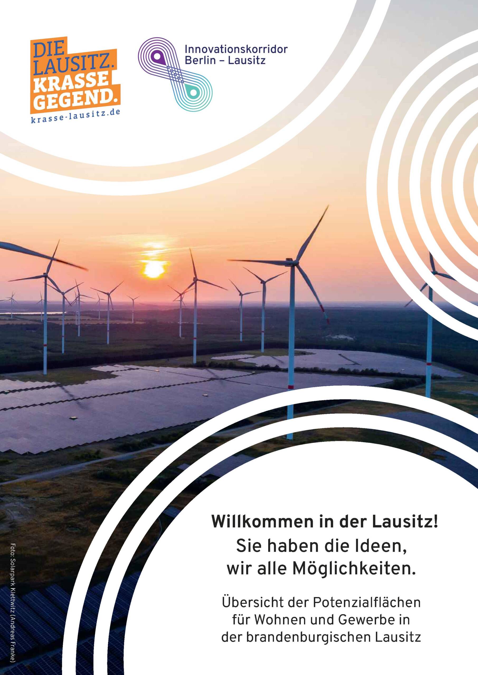 Deckblatt Broschüre Potenzialflächen für Wohnen und Gewerbe in der brandenburgischen Lausitz